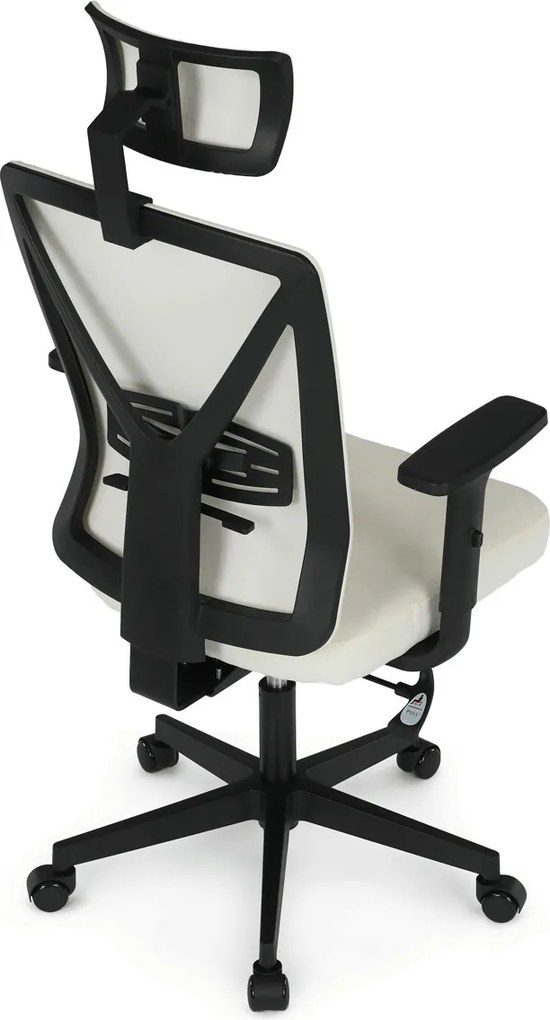 KA-W3137 bézs szövet irodai szék hinta mechanizmussal