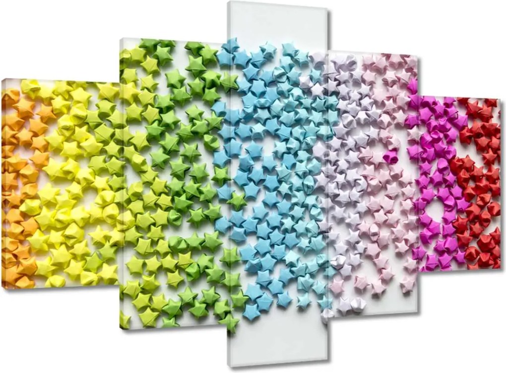 Festmények 150x105 Színes origami csillagok