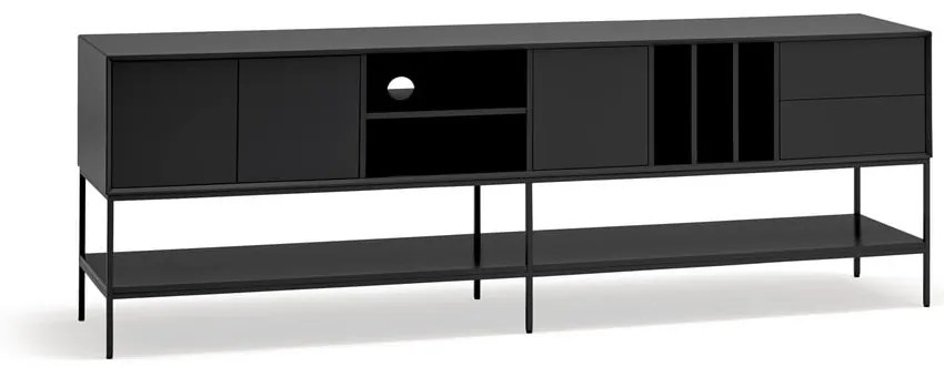 Fekete TV-állvány 220x74x45 cm Platt – Teulat