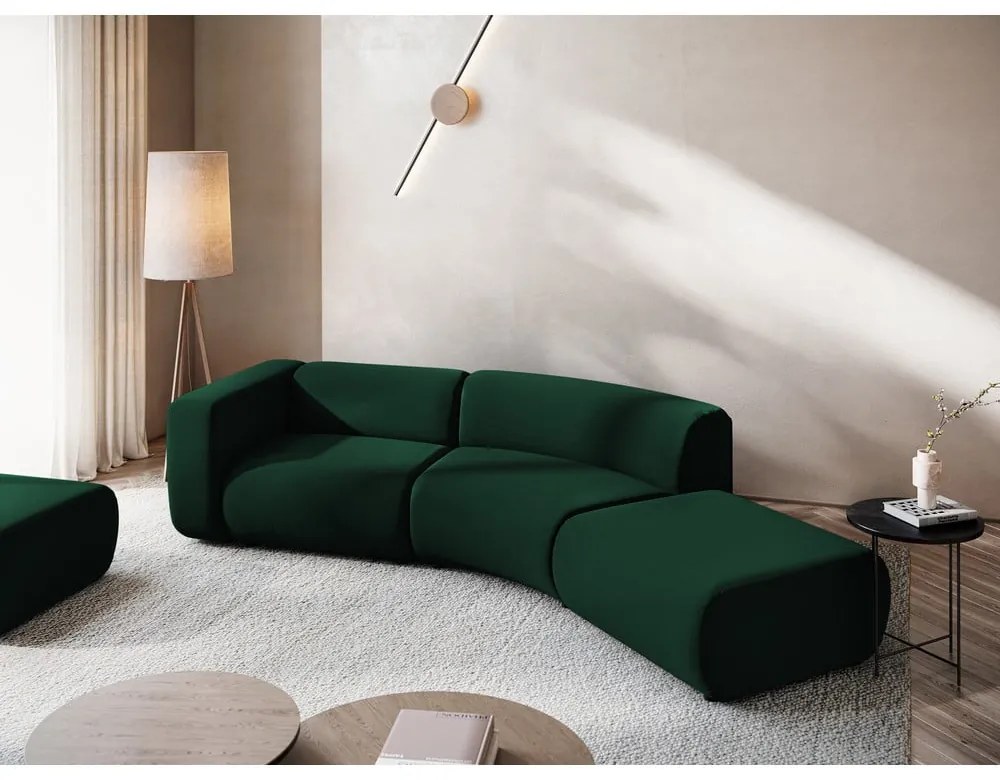 Sötétzöld bársony heverő (jobb oldali) Ekahi – Makamii