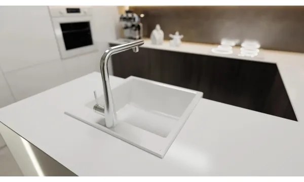 Deante BRE_075M - Mosogató csaptelep kihúzható zuhannyal, ERIDAN, króm