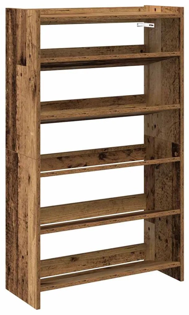 antik fa szerelt fa cipőtartó 60 x 25 x 100 cm