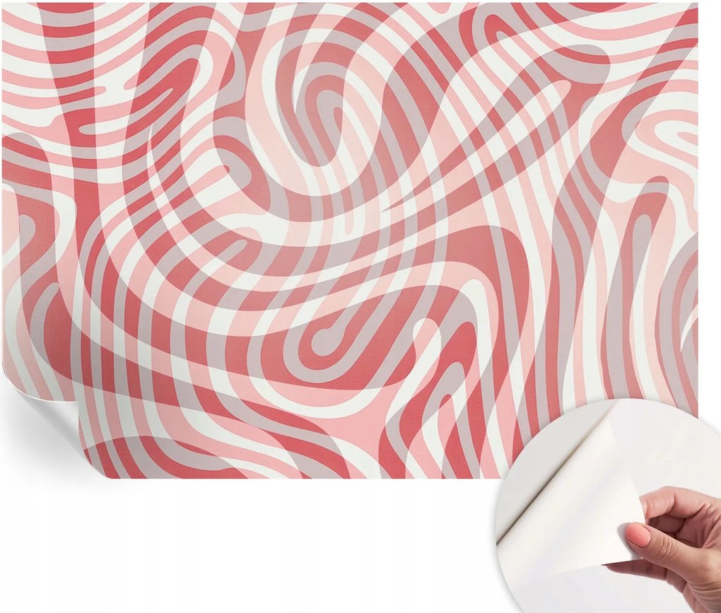 Öntapadós fotótapéta Nappaliba és Hálószobába Hullámos vonalak 152x104