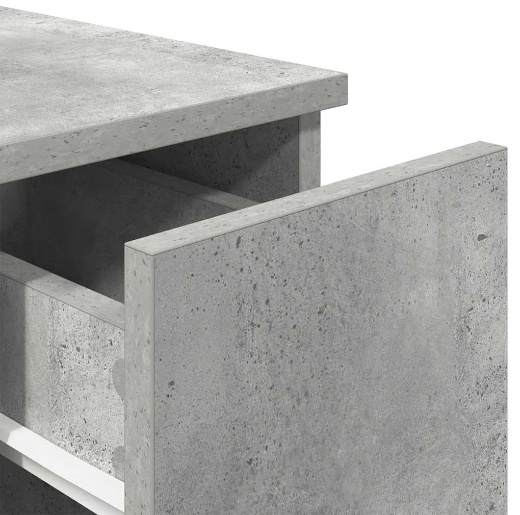 2 db betonszürke éjjeliszekrény fiókkal 20 x 36 x 60 cm
