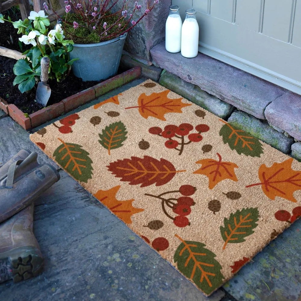 Kókuszrost lábtörlő 40x60 cm Autumn Leaves – Artsy Doormats