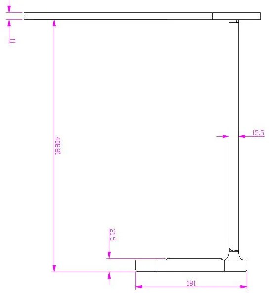 LED lámpa JENY 8W dimmelhető, időzítő,vezeték nélküli töltés, USB - DL4305/B