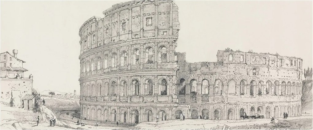 Design fotótapéta Flizelin falra Régi romok 250x104 Ragasztó