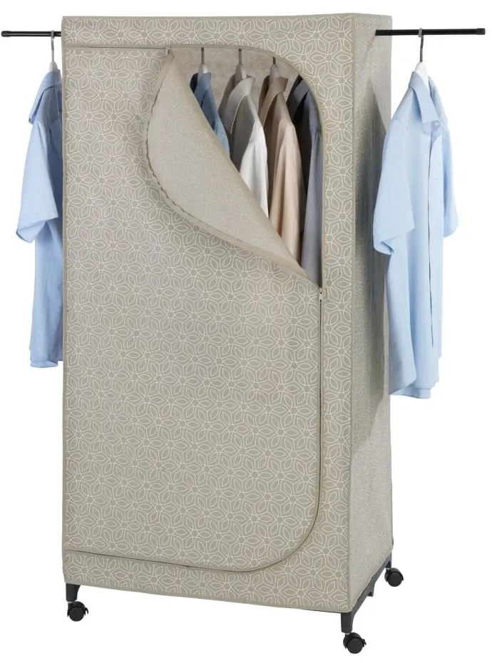 Bézs textil ruhásszekrény 75x160 cm Balance – Wenko