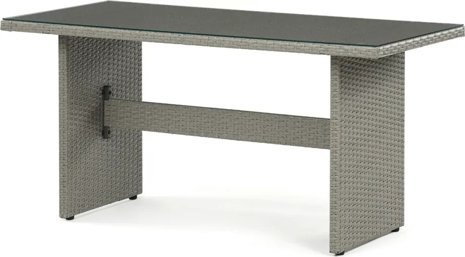 Kerti bútor garnitúra 140x70x60 cm, polyrattan, szürke, AZS-A1719 GREY