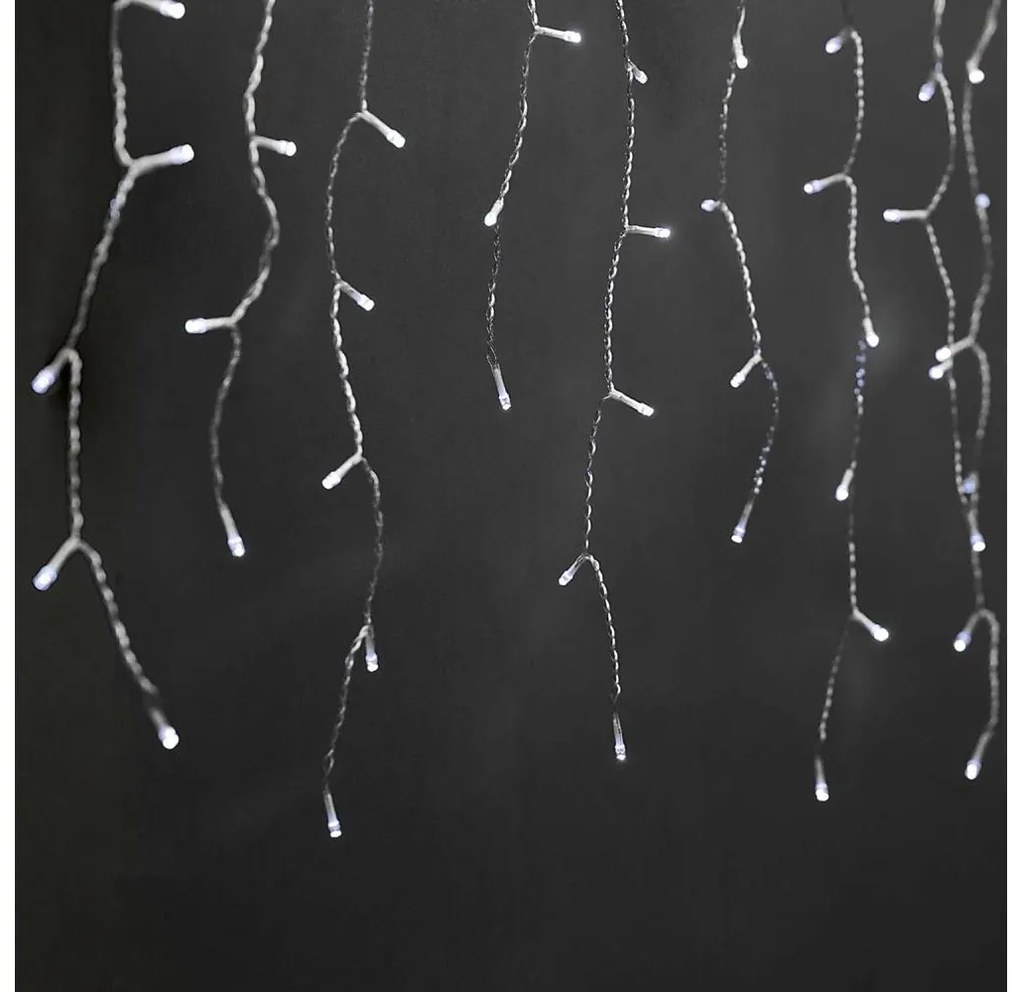 Nedis CLLC180C - LED karácsonyi függöny 180 LED, 7 funkció, 10,9 m, IP44, hideg