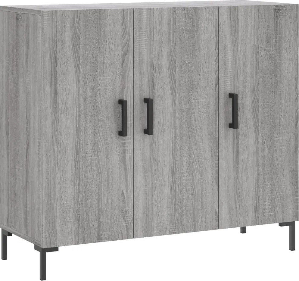 vidaXL szürke sonoma színű szerelt fa tálalószekrény 90 x 34 x 80 cm