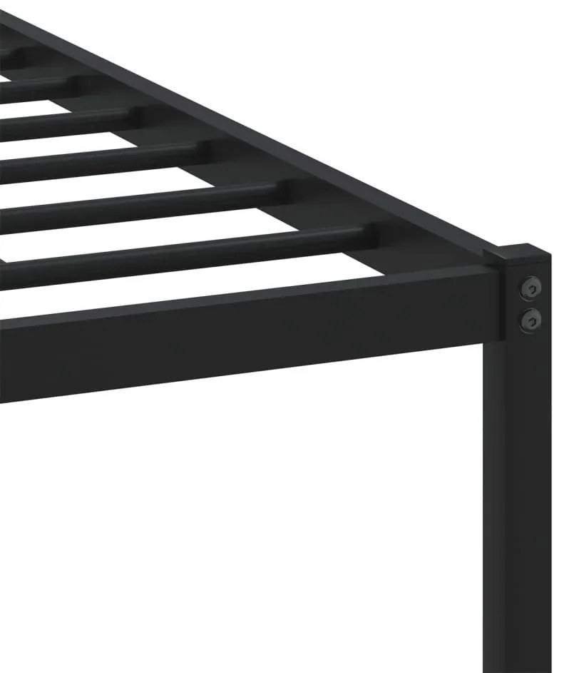 füstös tölgy színű fém ágykeret matrac nélkül 200 x 200 cm