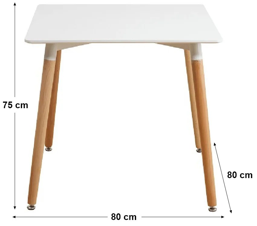 DIDIER III NEW modern 80cm étkezőgarnitúra 4 étkezőszékkel N
