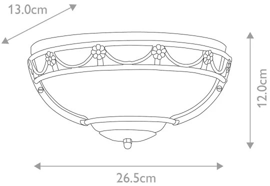 Elstead CB-WU-BLACK - Fali lámpa CARISBROOKE 1xE27/60W/230V
