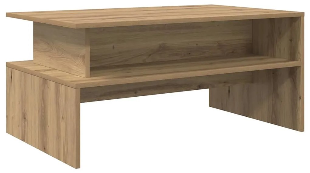 Dohányzóasztal kézműves tölgy 90 x 55 x 42.5 cm Faanyag