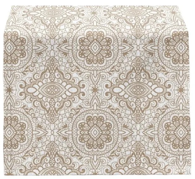 Asztali futó 40x130 cm Beige Mandala – Mila Home