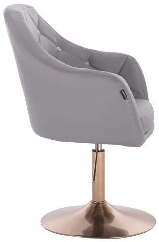 HR830N Szürke modern műbőr szék arany lábbal