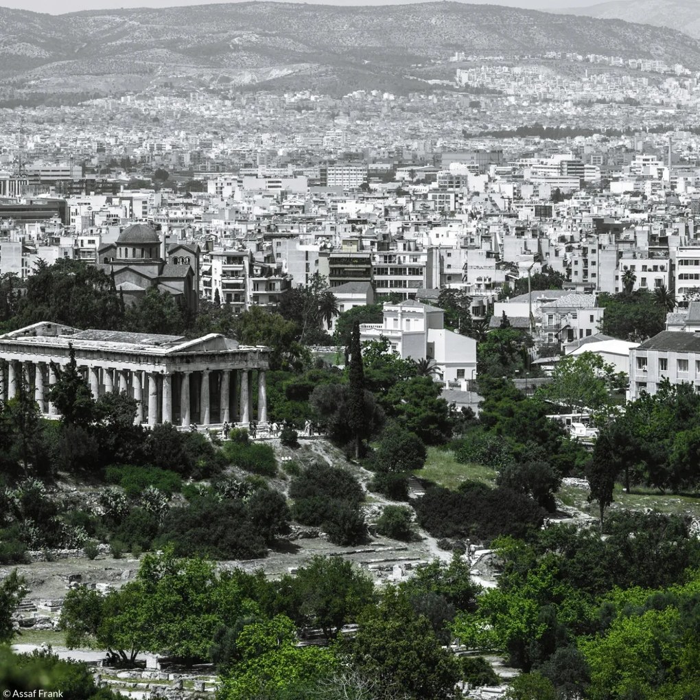 Poszter 20x20cm Kilátás Héphaisztosz templomára, Assaf Frank