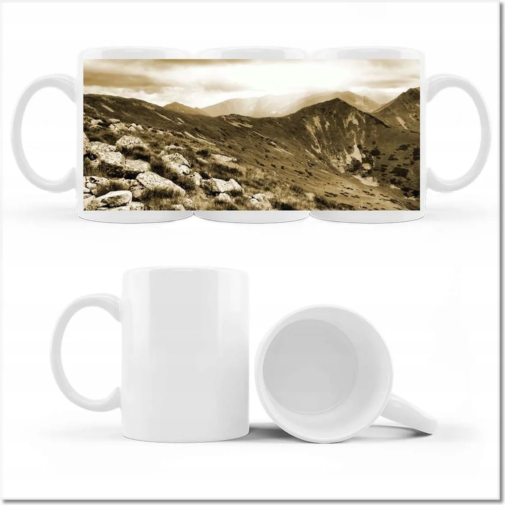 Nyomott mintás bögre Tátra Lengyel hegyek Kilátás