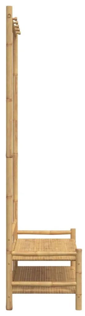 bambusz ruhaállvány polcokkal 103 x 40 x 183 cm