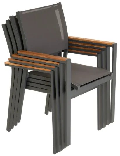 Kerti fém szék egymásra rakható antarcit