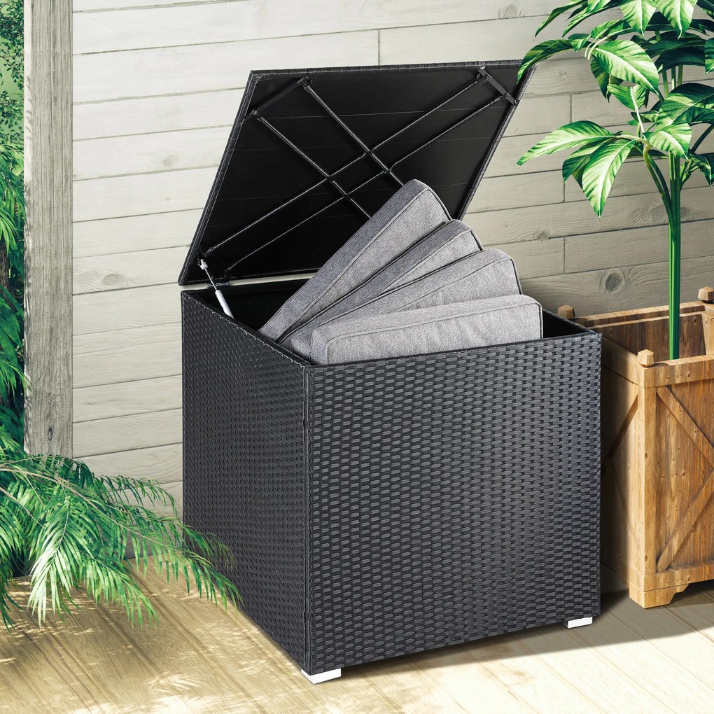 Casaria® Tároló doboz 75x75x70 cm - fekete