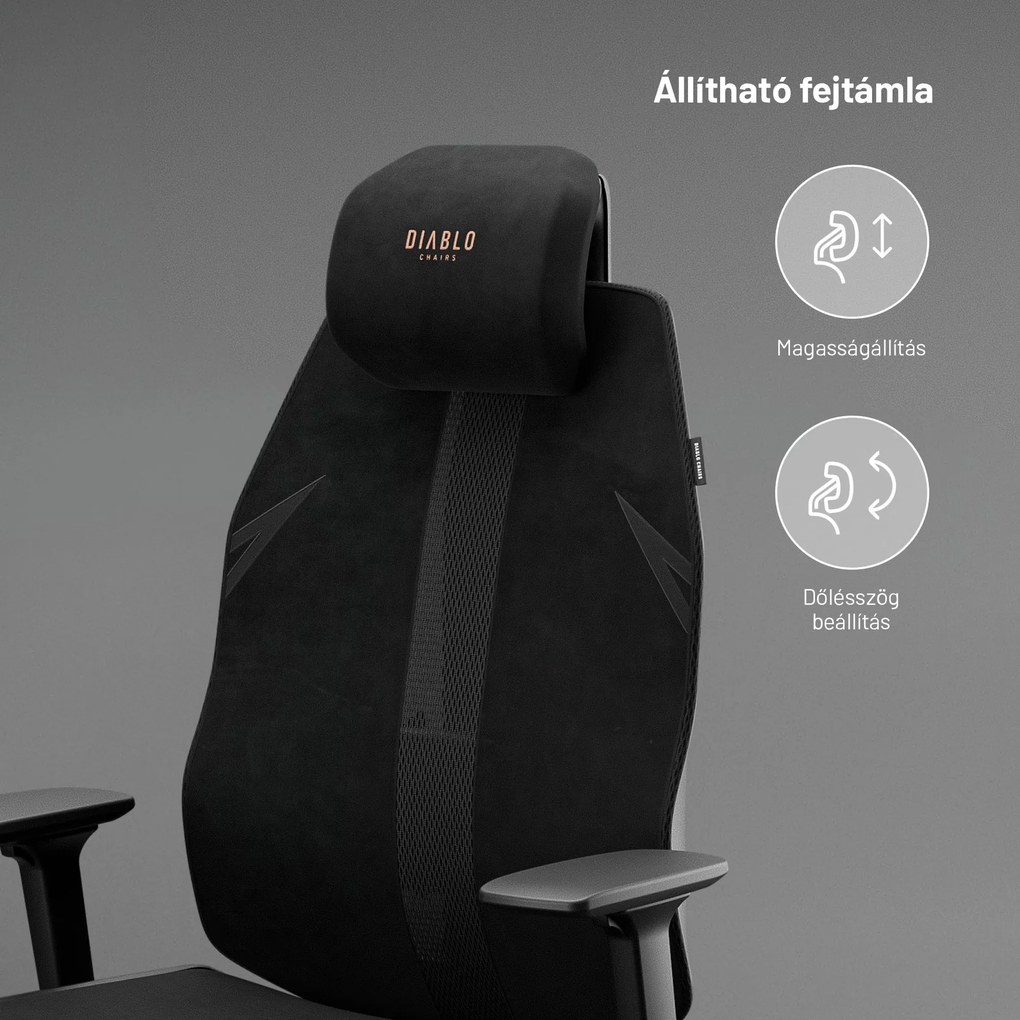 Ergonomikus irodai szék fekete: Diablo V-Flash Ultra Black