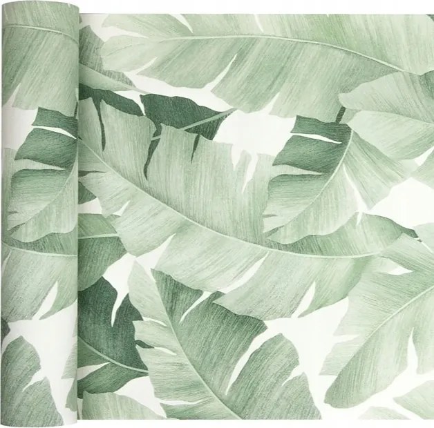 Modern tapéta világoszöld Banánlevelek