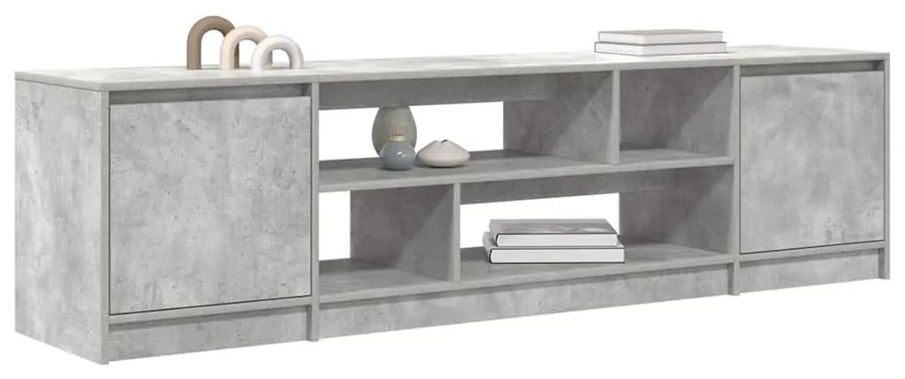 betonszürke szerelt fa TV-szekrény 188,5x41x50 cm