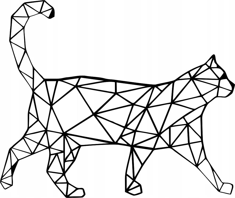 Fali Dekoráció 3D Kép Nappaliba Sétáló macska