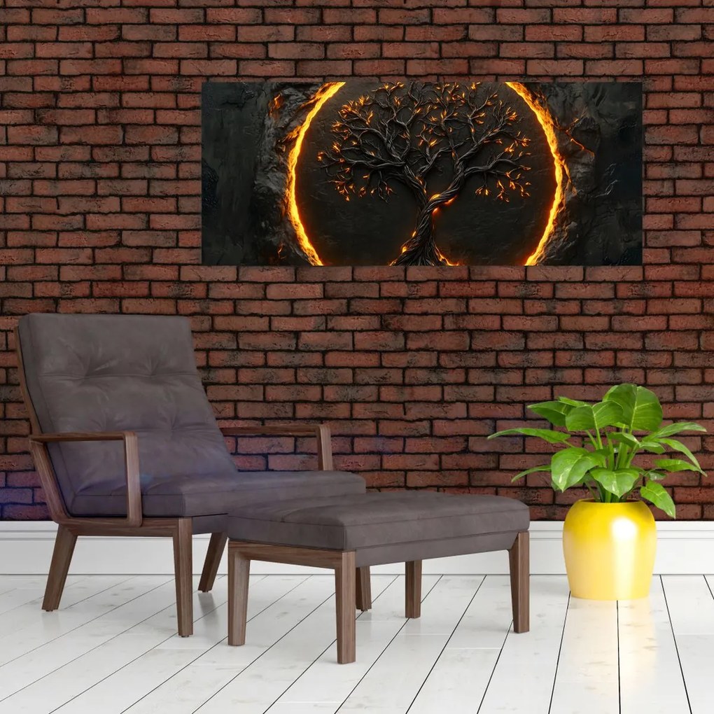 Kép – Életfa lávában II. (120x50 cm)