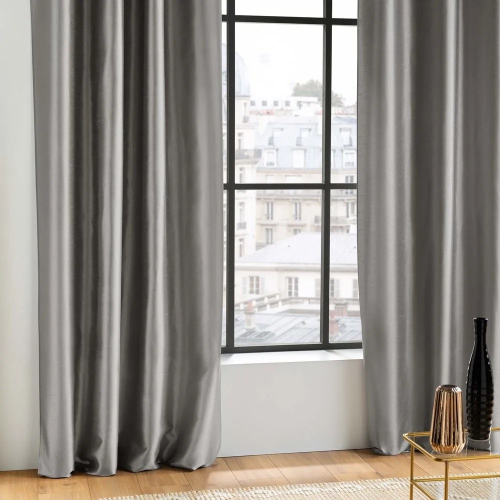 Sötétszürke szatén függöny 140x240 cm Shana – douceur d'intérieur