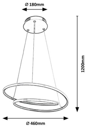 Rabalux - LED Csillár zsinóron LED/40W/230V