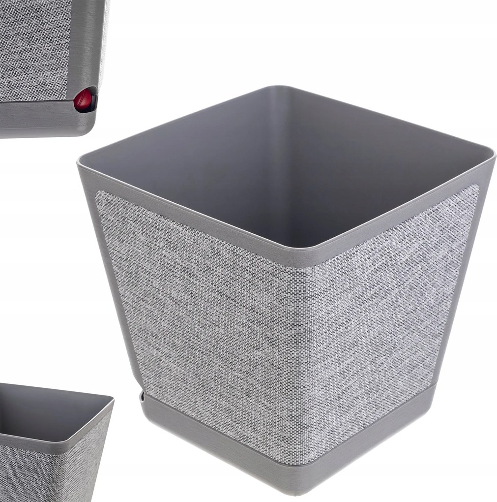 Virágtartó Fedő 24 cm Magas, Szürke, Állvánnyal