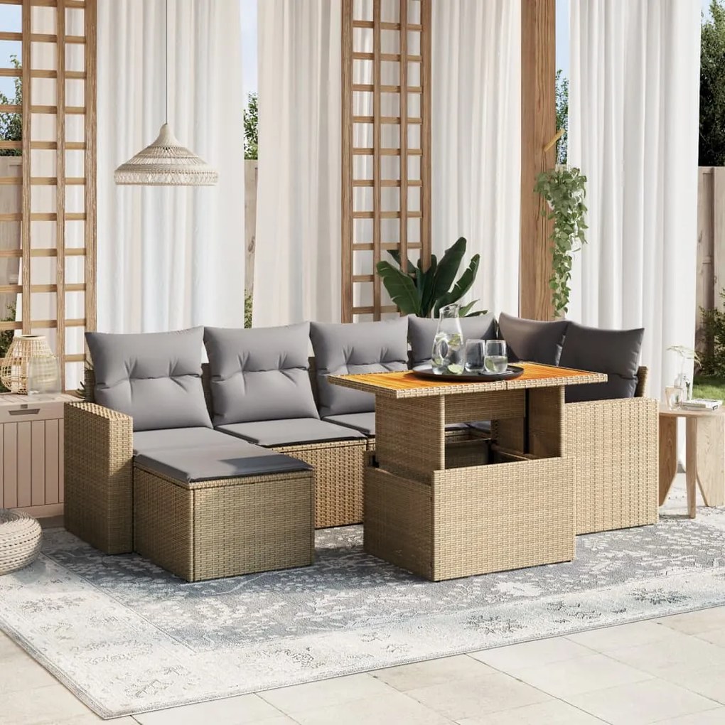 vidaXL 11 részes szürke polyrattan kerti ülőgarnitúra párnákkal