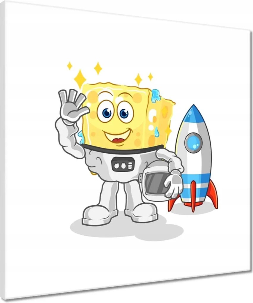 Vászonkép 50x50 Szögletes szivacsember