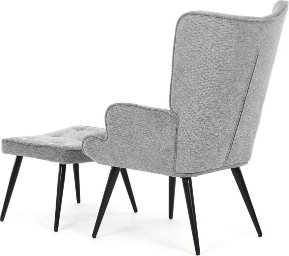 Relaxációs fotel, szürke, bársony kárpit, AK-303 GREY2