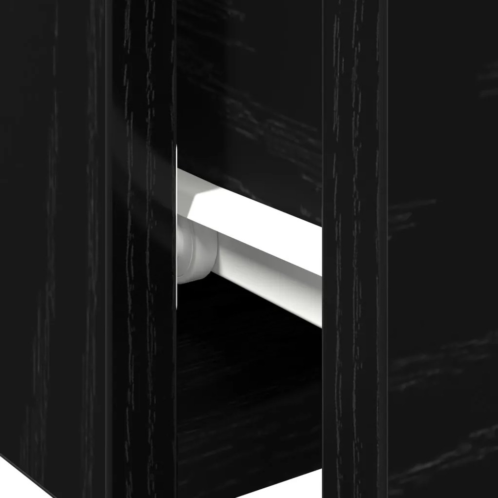 Fekete tölgy fali szekrény 102x30x20 cm Műanyagból