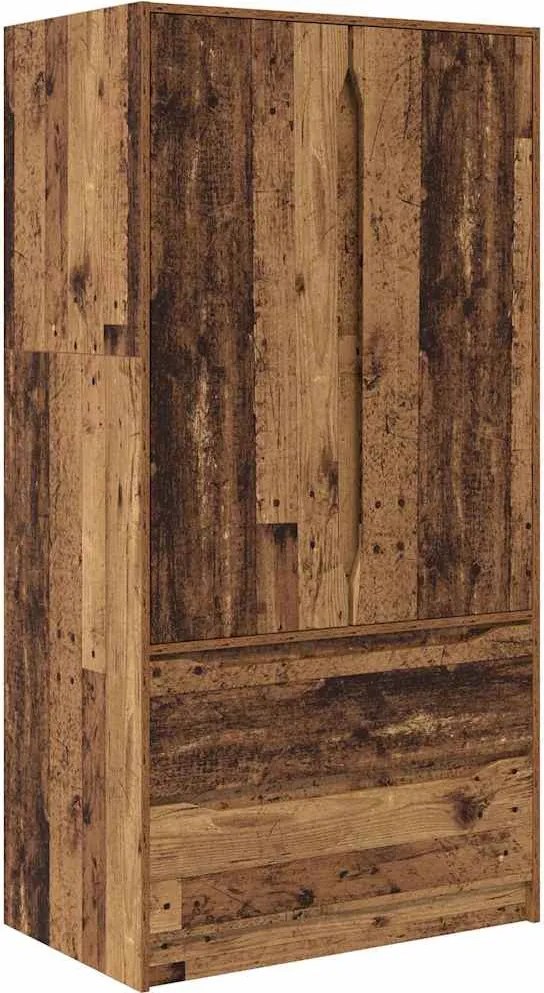 vidaXL Fürdőszoba Székény fiókkal Öreg fa 79,5 x 49 x 156 cm Faanyag