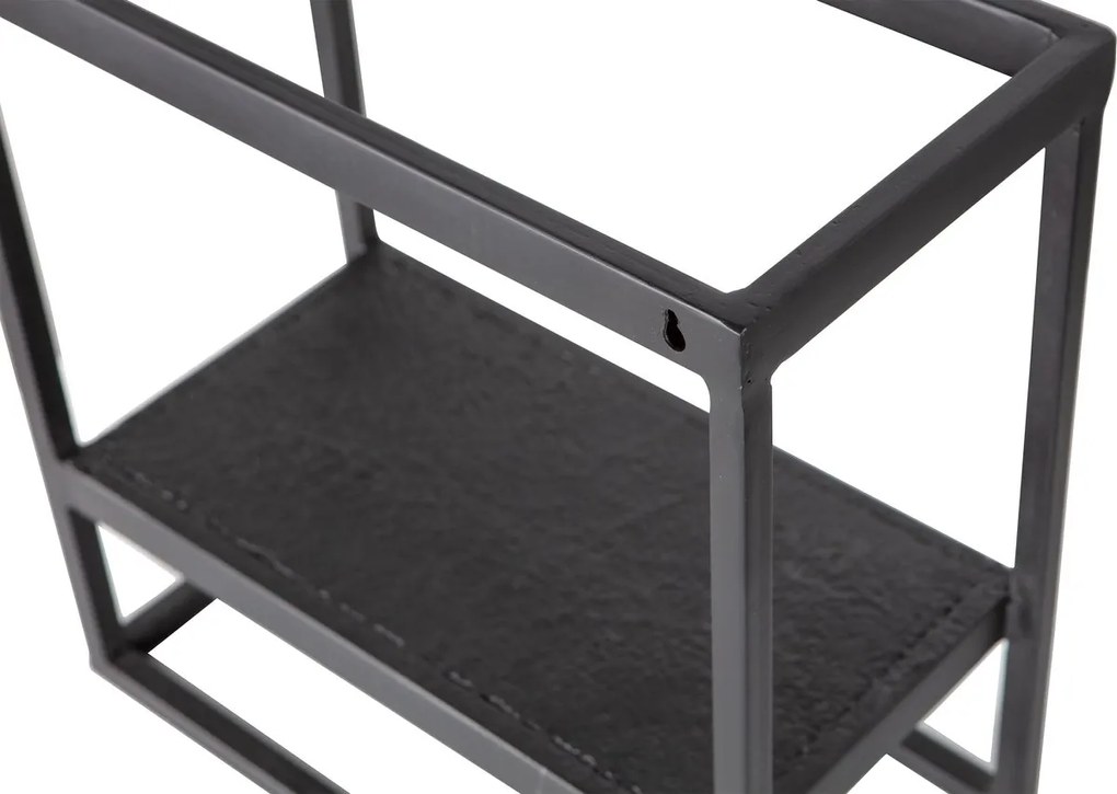 Fém polc CASTO 40x40 cm, fekete