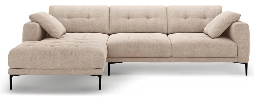 Világosbarna sarokkanapé (bal oldali-heverő résszel) Bemy – Micadoni