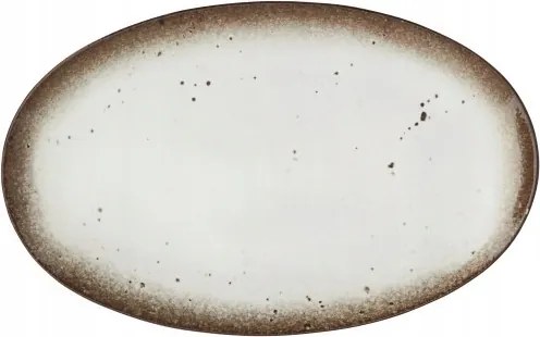 Flow kőből készült tálaló tányér, barna árnyalatok, Madam Stoltz