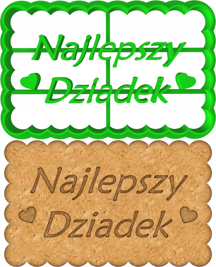 Forma Lyukasztó Nagymama És Nagypapa Napja Keret Felirat Legjobb Nagypapa 8cm