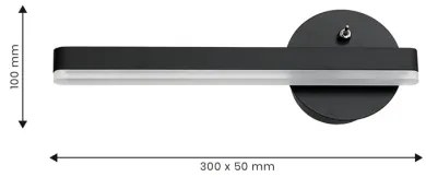 LED Fali lámpa SYDNEY LED/6W/230V fekete