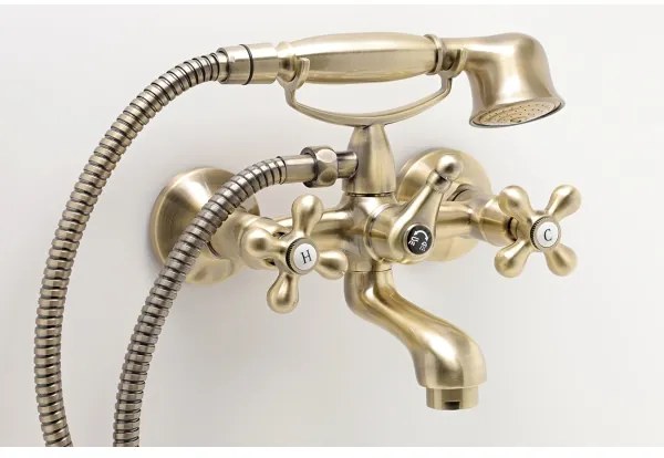 FERRO - ANTICA fürdőkád szett csapteleppel, bronz