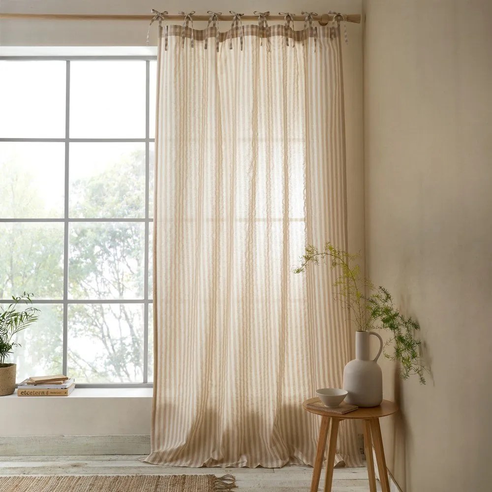 Bézs függöny 140x183 cm Zanzibar Woven Stripe – Pineapple Elephant