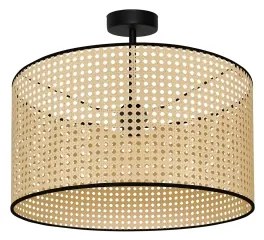 Duolla - Felületre szerelhető csillár ROLLER RATTAN 1xE27/15W/230V átm. 45 cm bézs/fekete