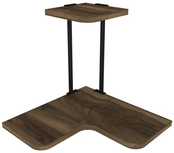 Sarki fali polc AGORA 33,8x38,5 cm barna