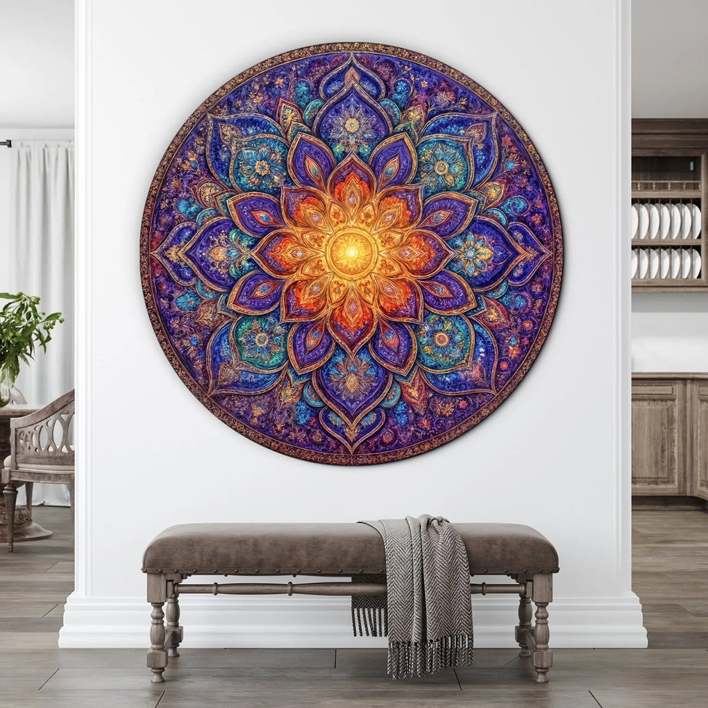 DUBLEZ | Fából készült kép - Mandala Magic | Prémium UV nyomtatás