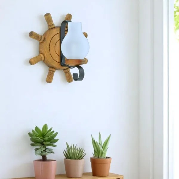 Brilagi - Fali lámpa TIMONA 1xE14/40W/230V bükkfa